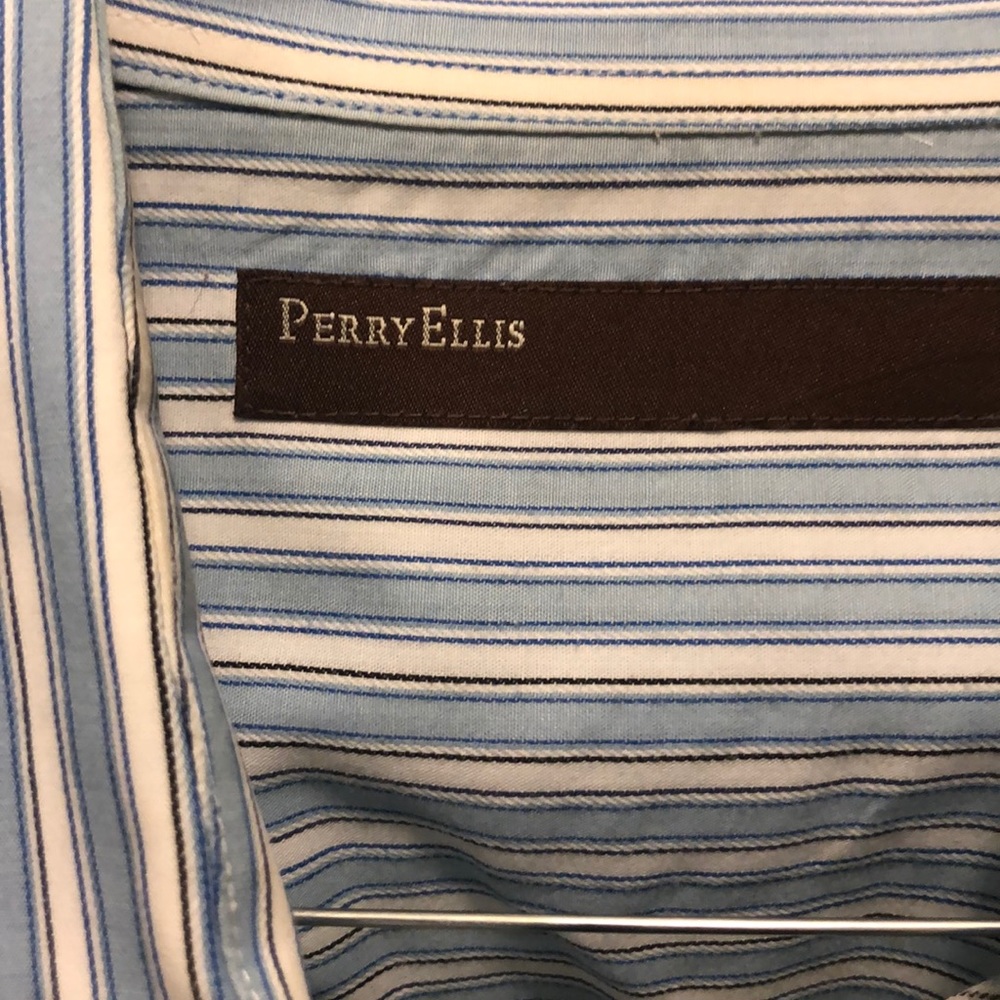 PERRY ELLIS SHORT SLEEVE DRESS BUTTON DOWN SHIRT - Picture 4 of 8